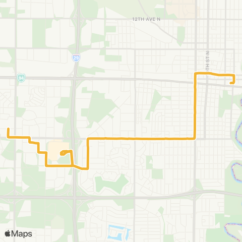 MATBUS 15 - Route 15 map