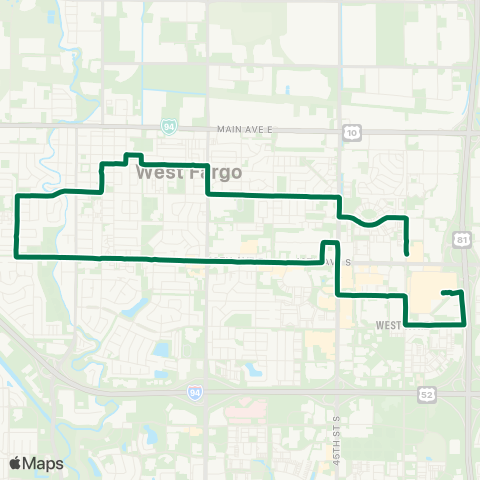 MATBUS 20 - Route 20 map