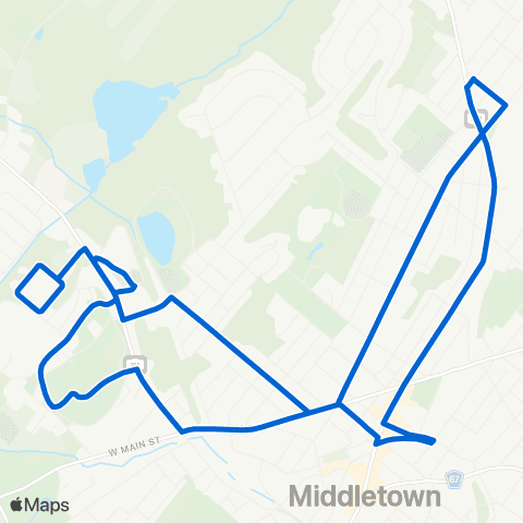 Transit Orange - Middletown Highland Ave - Tall Oaks - Summitfield - Community Campus map
