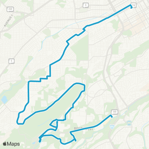 MAX Transit Jefferson Wenonah map