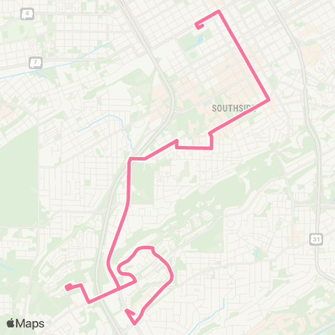 MAX Transit Idlewild Palisades map