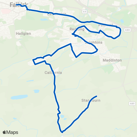 Midland Bluebird (McGill's Scotland East) Post Office - St Andrew`S Church map