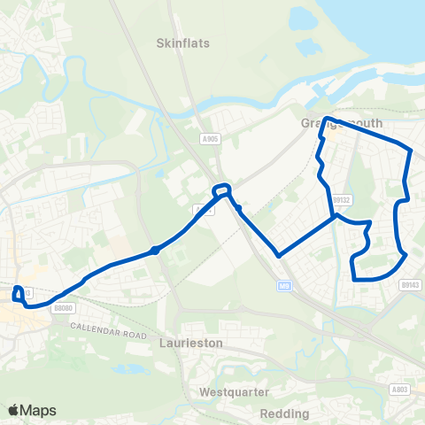 Midland Bluebird (McGill's Scotland East) Melville Street - Melville Street map