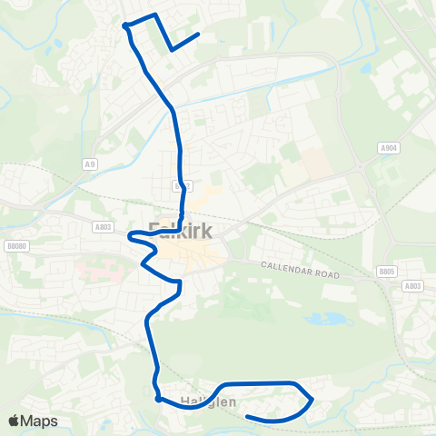 Midland Bluebird (McGill's Scotland East) Dawson Centre - Annan Court map