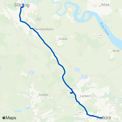 Midland Bluebird (McGill's Scotland East) Bus Station - Asda map