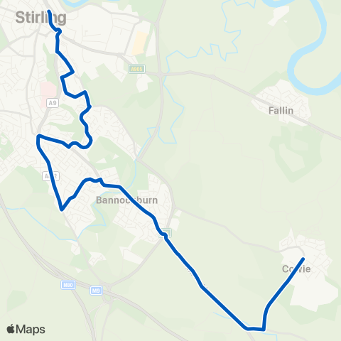 Midland Bluebird (McGill's Scotland East) Bus Station - Post Office map