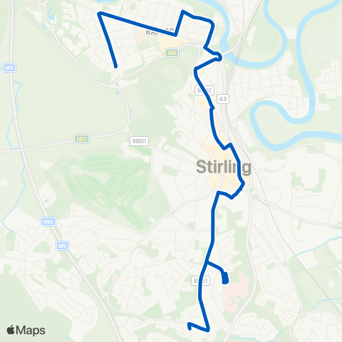 Midland Bluebird (McGill's Scotland East) Turning Circle - Weaver Row map