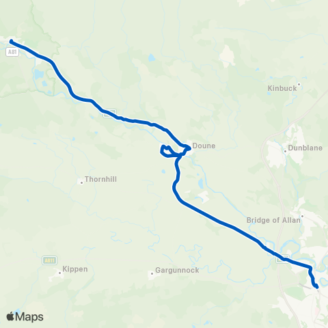 Midland Bluebird (McGill's Scotland East) Public Toilets - Bus Station map