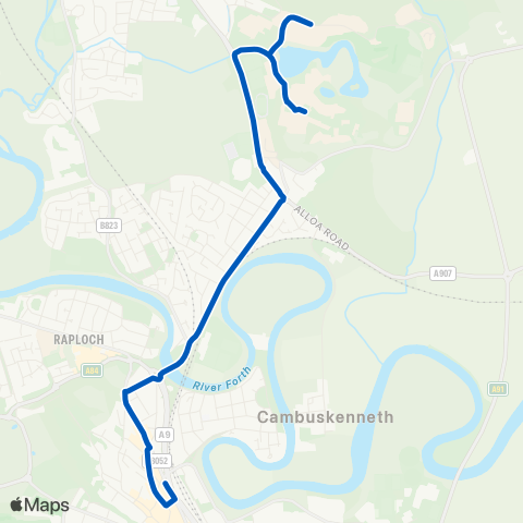 Midland Bluebird (McGill's Scotland East) Stance A - University Bus Hub map