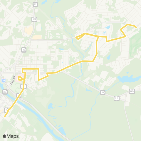 MBCTA East Bibb / Jeffersonville Rd. map