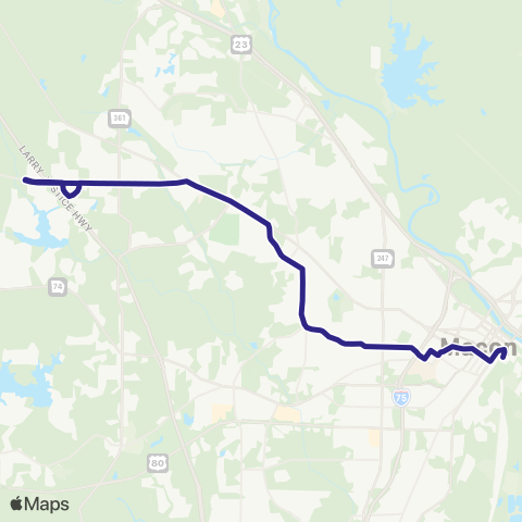 MBCTA North Napier / Zebulon map