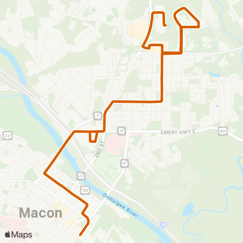 MBCTA Shurling / Walmart map