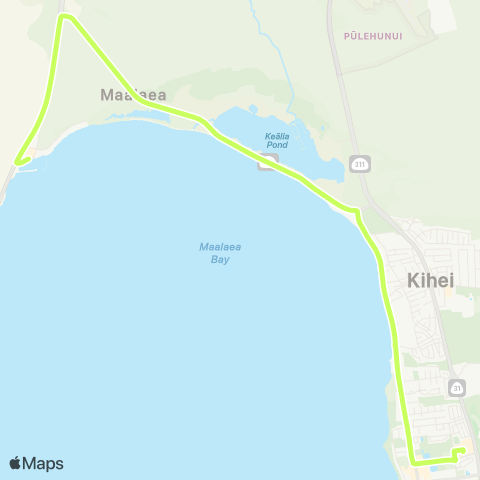Maui Bus Kihei Villager map