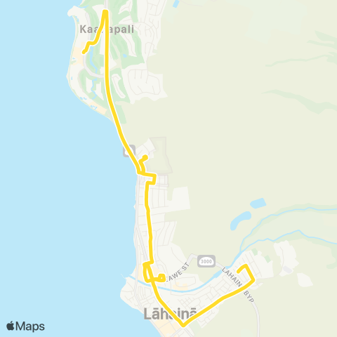 Maui Bus Lahaina Villager map