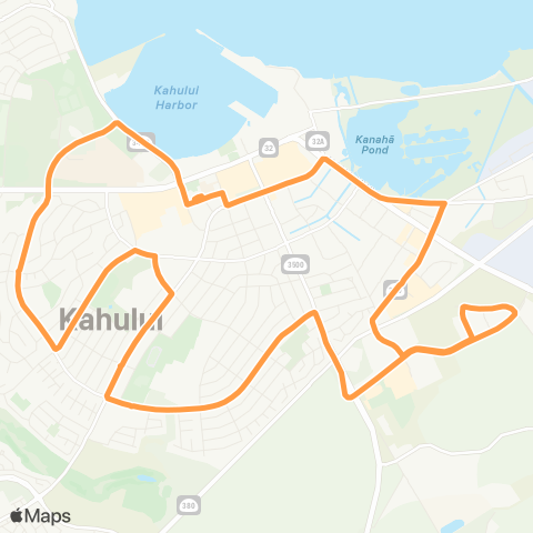 Maui Bus Kahului Loop map