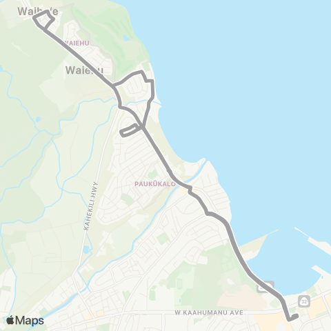 Maui Bus Waihe'E Villager map