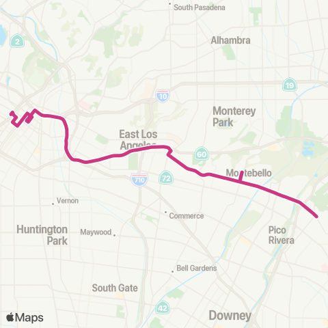 Montebello Bus Lines Mbl Express map