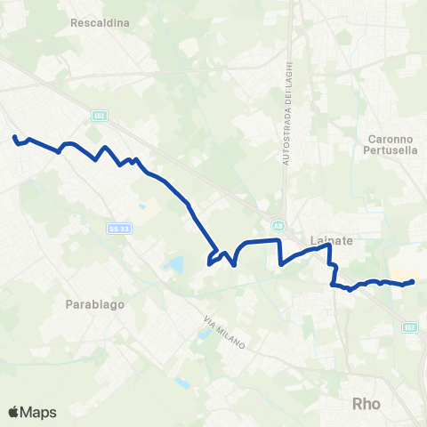Movibus Legnano - Cerro M. - Lainate - Arese Il Centro map