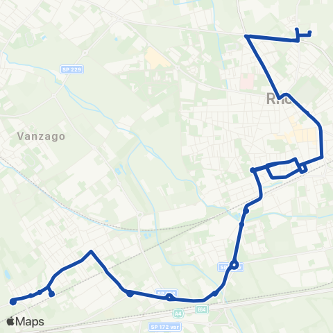 Movibus Rho FS - Pregnana M. FS - Rho FS map