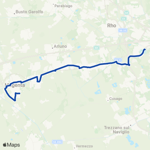 Movibus Magenta - Corbetta - Vittuone - Milano M1 Molino D map