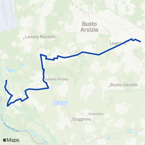 Movibus Nosate - Castano P. - Vanzaghello - Legnano map