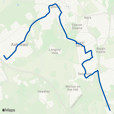 Metrobus The Fox - All Saints School map