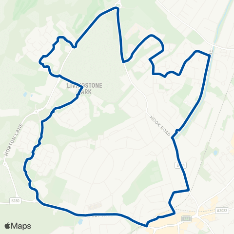 Metrobus Epsom Railway Sta - Epsom Railway Sta map
