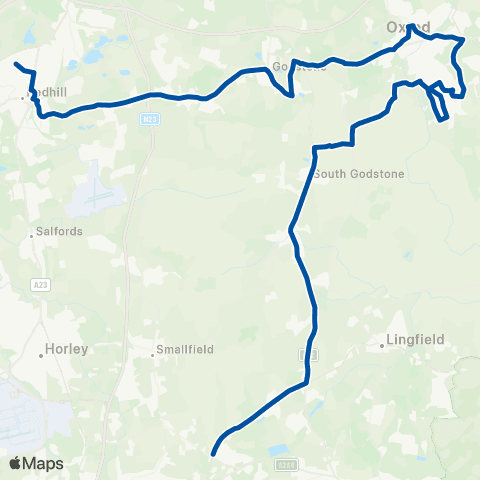 Metrobus Redhill Bus Station - War Memorial map