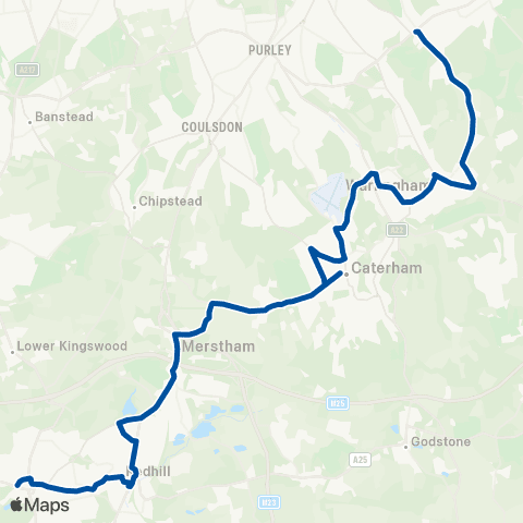 Metrobus Red Cross - Sainsbury's map