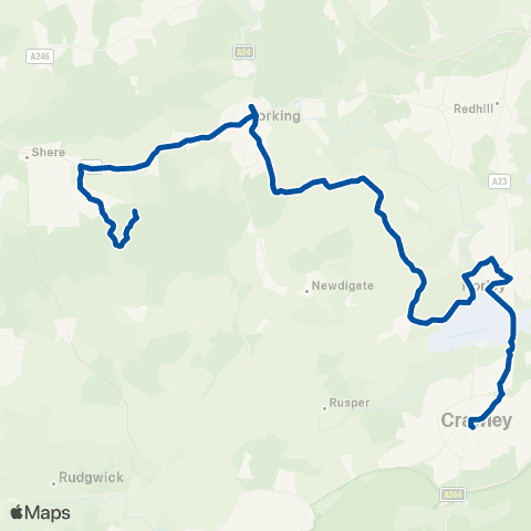 Metrobus Bus Station - Felday Road map