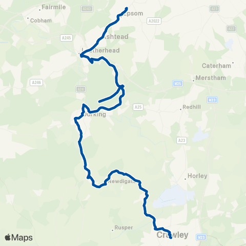 Metrobus Kiln Lane Sainsbury's - Bus Station map