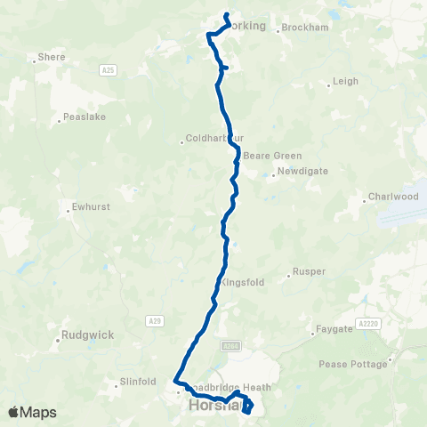 Metrobus Bus Station - Dorking Railway Station map