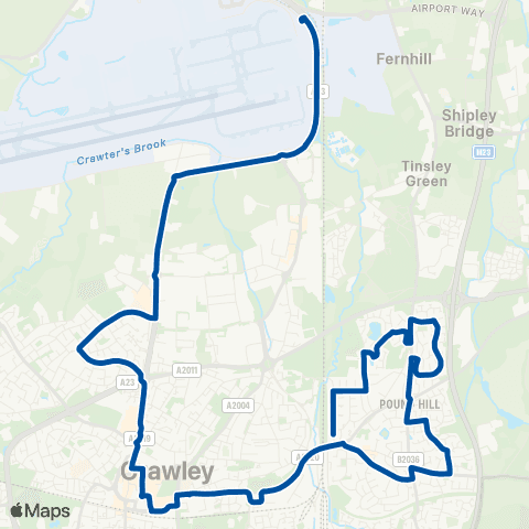 Metrobus Atlantic House - Park Way map