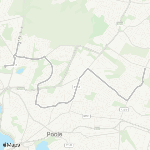 morebus Roundabout - Parkstone Grammar School map