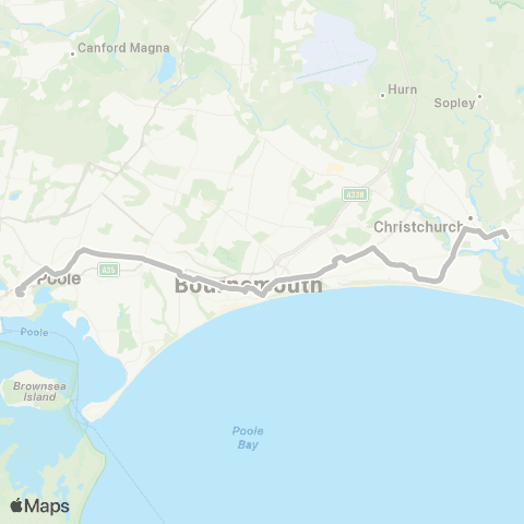 morebus Southbourne Crossroads - Bus Station map