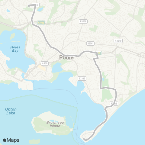 morebus Ferry Approach - Parkstone Grammar Sch map