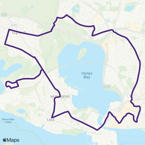 morebus Foreland Road - Bus Station map