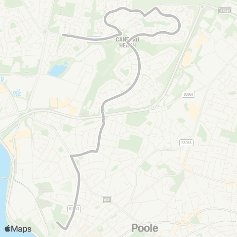 morebus Poole High School - Montacute School map