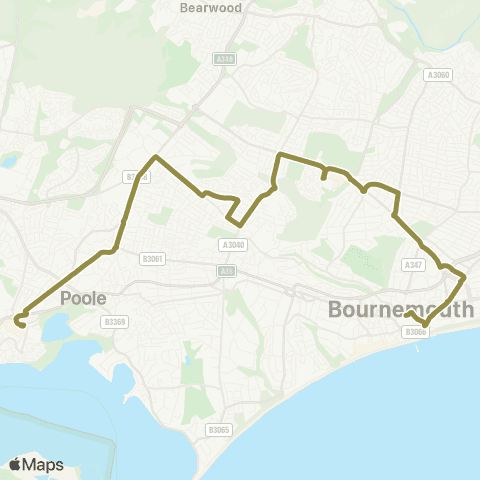 morebus Bournemouth Square - Bus Station map
