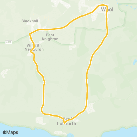 morebus Wool Station - Wool Station map