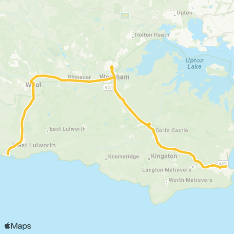 morebus Bus Station - Lulworth Cove map