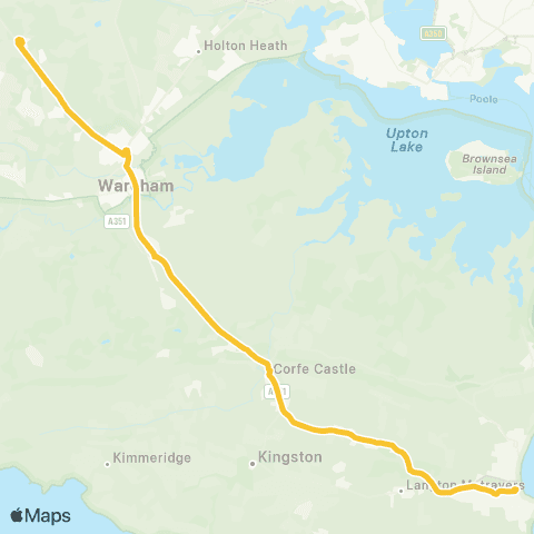 morebus Bus Station - Wareham Forest Park map