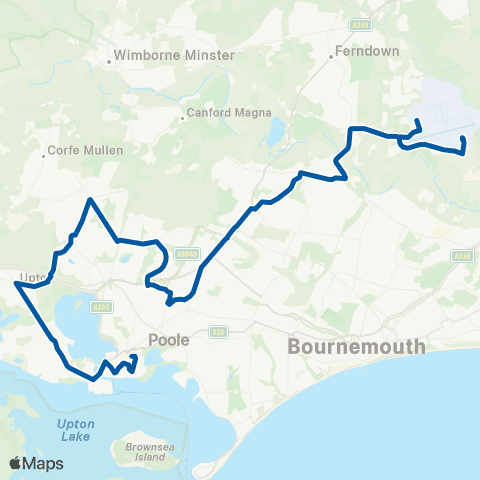 morebus Bus Station - Bournemouth Airport map
