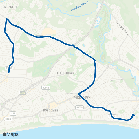 morebus St. Albans Church - St Peters School map