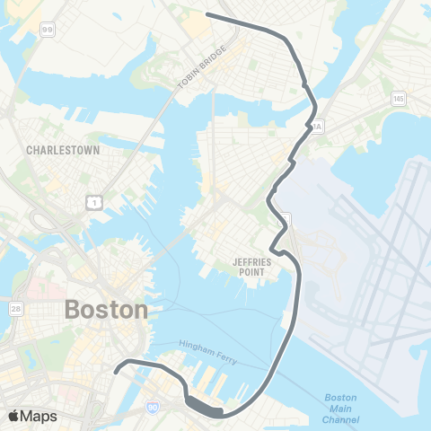 MBTA Chelsea Station - South Station map
