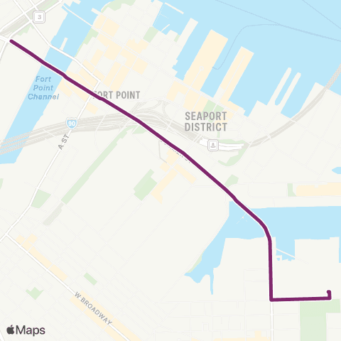 MBTA City Point - South Station map