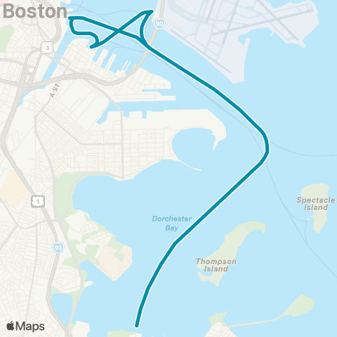 MBTA Quincy Ferry map