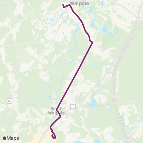 MBTA Foxboro - Walpole map