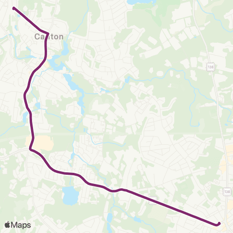 MBTA Stoughton - Canton Junction map