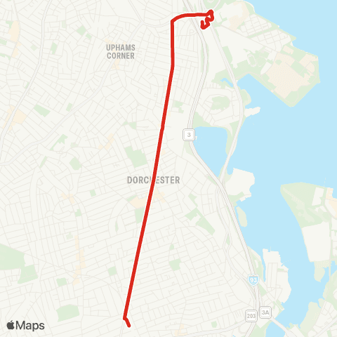 MBTA Ashmont - JFK / UMass (Shuttle) map